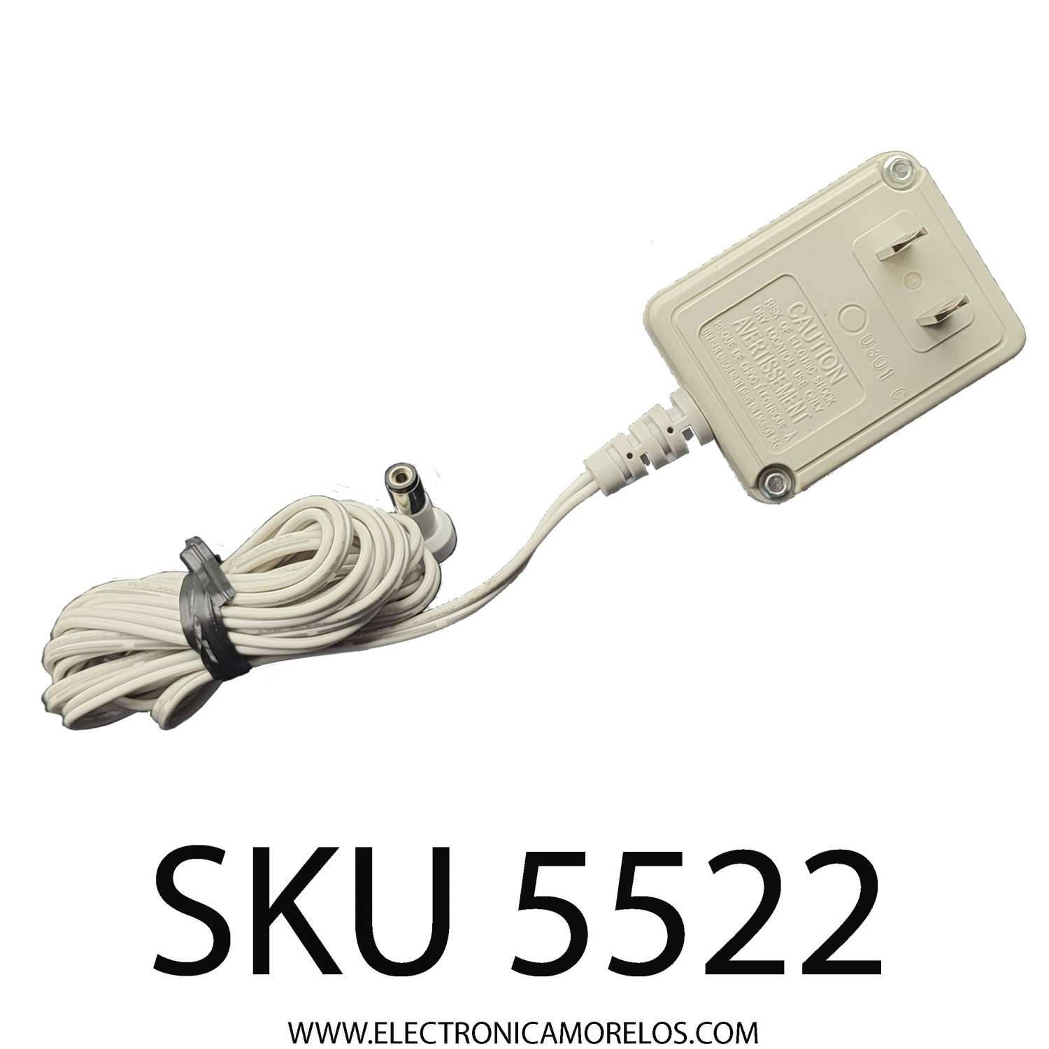 ADAPTADOR AC/AC ATLINKS / NUMERO DE PARTE 5-2434 / INPUT: 120V AC 60Hz 10W / OTPUT: 9V AC 400mA	